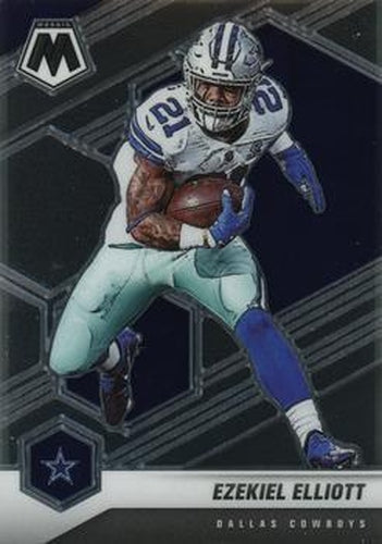 #60 Ezekiel Elliott - Dallas Cowboys - 2021 Panini Mosaic Football