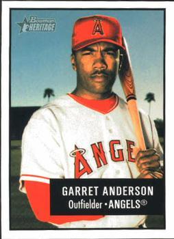 #60 Garret Anderson - Anaheim Angels - 2003 Bowman Heritage Baseball