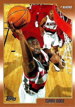 #60 Isaiah Rider - Portland Trail Blazers - 1998-99 Topps Basketball