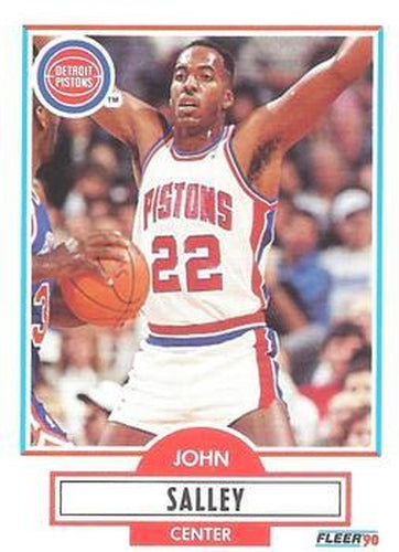 #60 John Salley - Detroit Pistons - 1990-91 Fleer Basketball