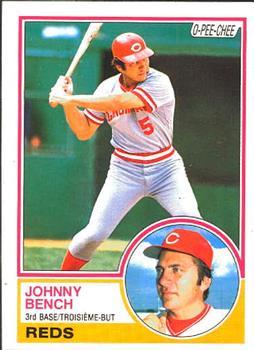 #60 Johnny Bench - Cincinnati Reds - 1983 O-Pee-Chee Baseball