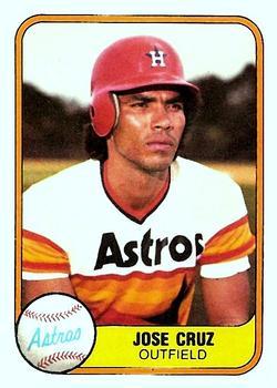 #60 Jose Cruz - Houston Astros - 1981 Fleer Baseball