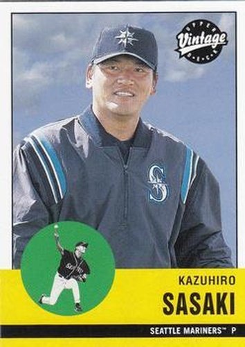 #60 Kazuhiro Sasaki - Seattle Mariners - 2001 Upper Deck Vintage Baseball