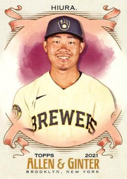 #60 Keston Hiura - Milwaukee Brewers - 2021 Topps Allen & Ginter Baseball