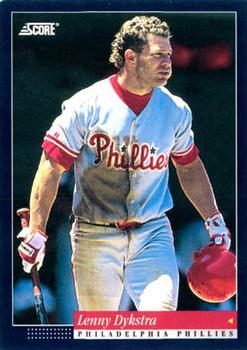 #60 Lenny Dykstra - Philadelphia Phillies -1994 Score Baseball