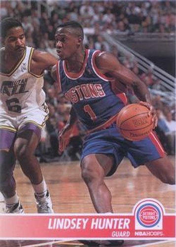 #60 Lindsey Hunter - Detroit Pistons - 1994-95 Hoops Basketball
