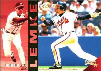 #60 Mark Lemke - Atlanta Braves - 1994 Select Baseball