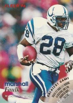 #60 Marshall Faulk - Indianapolis Colts - 1996 Fleer Football