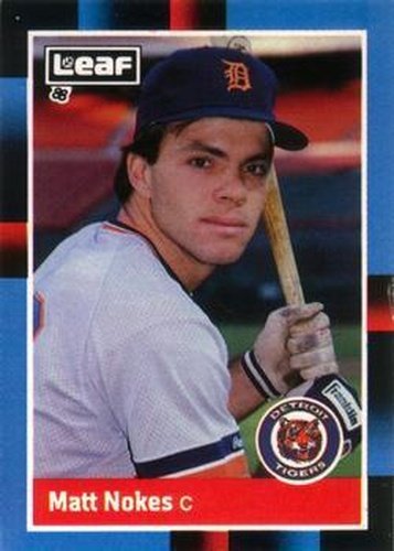 #60 Matt Nokes - Detroit Tigers - 1988 Leaf Baseball