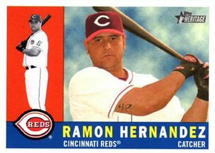 #60 Ramon Hernandez - Cincinnati Reds - 2009 Topps Heritage Baseball