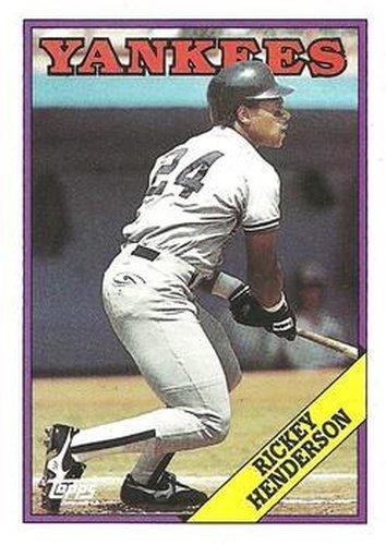 #60 Rickey Henderson - New York Yankees - 1988 Topps Baseball