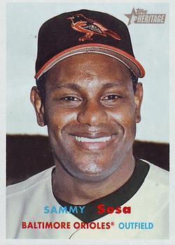 #60 Sammy Sosa - Baltimore Orioles - 2006 Topps Heritage Baseball
