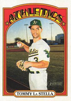 #60 Tommy La Stella - Oakland Athletics - 2021 Topps Heritage Baseball