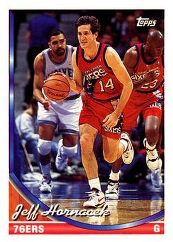 #60 Jeff Hornacek - Philadelphia 76ers - 1993-94 Topps Basketball