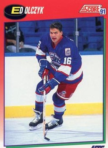 #60 Ed Olczyk - Winnipeg Jets - 1991-92 Score Canadian Hockey