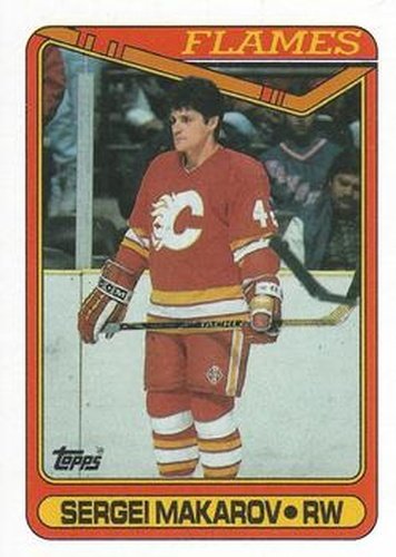 #60 Sergei Makarov - Calgary Flames - 1990-91 Topps Hockey