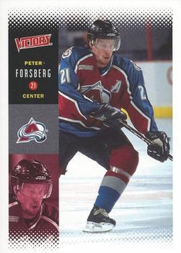 #60 Peter Forsberg - Colorado Avalanche - 2000-01 Upper Deck Victory Hockey