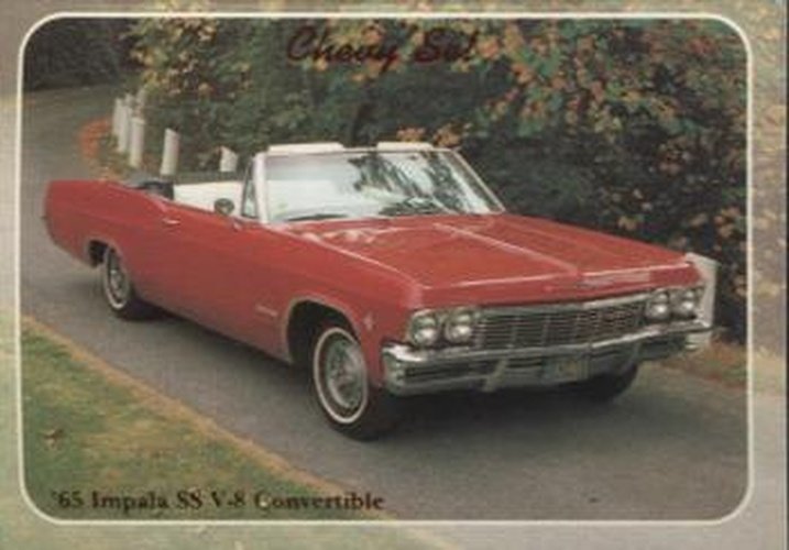 #60 65 Impala SS V-8 Convertible - 1992 Collect-A-Card Chevy