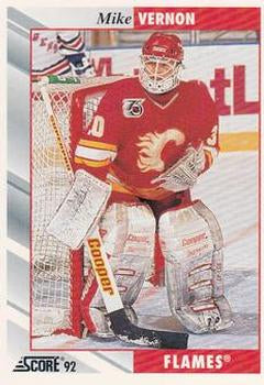 #60 Mike Vernon - Calgary Flames - 1992-93 Score USA Hockey