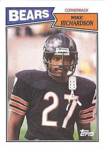 #60 Mike Richardson - Chicago Bears - 1987 Topps Football