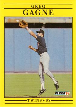 #610 Greg Gagne - Minnesota Twins - 1991 Fleer Baseball