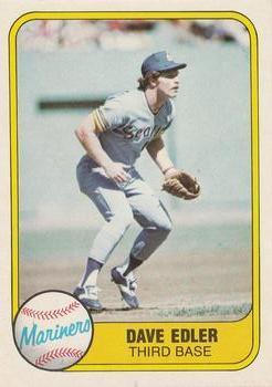 #610 Dave Edler - Seattle Mariners - 1981 Fleer Baseball