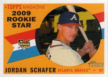 #610 Jordan Schafer - Atlanta Braves - 2009 Topps Heritage Baseball