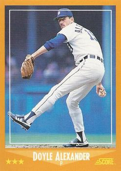 #610 Doyle Alexander - Detroit Tigers - 1988 Score Baseball