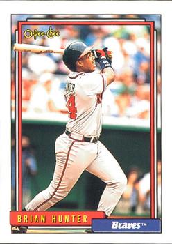 #611 Brian Hunter - Atlanta Braves - 1992 O-Pee-Chee Baseball