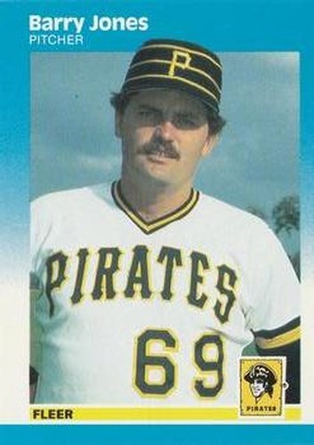 #611 Barry Jones - Pittsburgh Pirates - 1987 Fleer Baseball