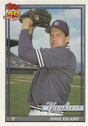 #611 Dave Eiland - New York Yankees - 1991 O-Pee-Chee Baseball
