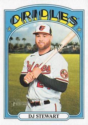 #611 DJ Stewart - Baltimore Orioles - 2021 Topps Heritage Baseball