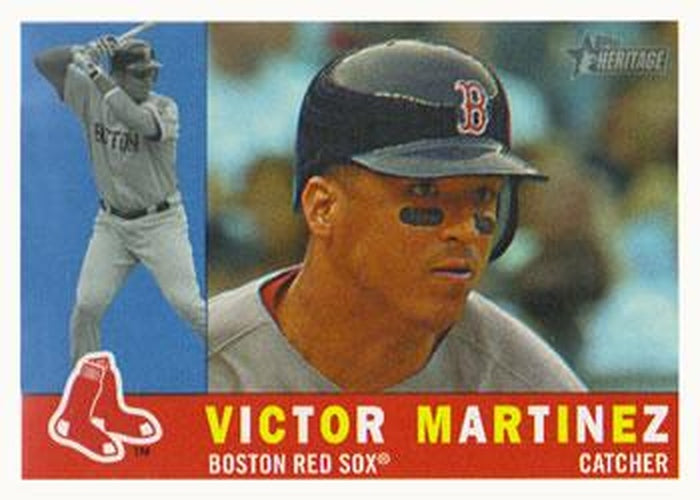 #611 Victor Martinez - Boston Red Sox - 2009 Topps Heritage Baseball