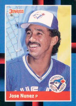 #611 Jose Nunez - Toronto Blue Jays - 1988 Donruss Baseball