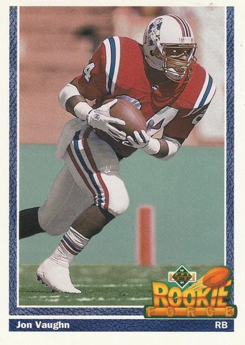 #611 Jon Vaughn - New England Patriots - 1991 Upper Deck Football
