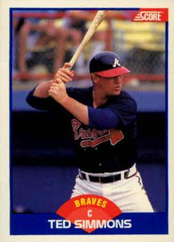#611 Ted Simmons - Atlanta Braves - 1989 Score Baseball