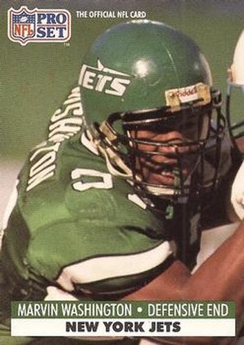 #612 Marvin Washington - New York Jets - 1991 Pro Set Football