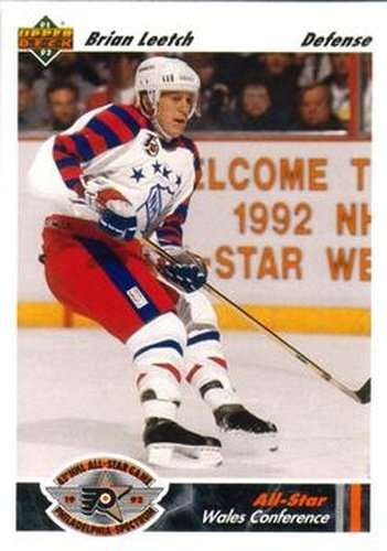 #612 Brian Leetch - New York Rangers - 1991-92 Upper Deck Hockey