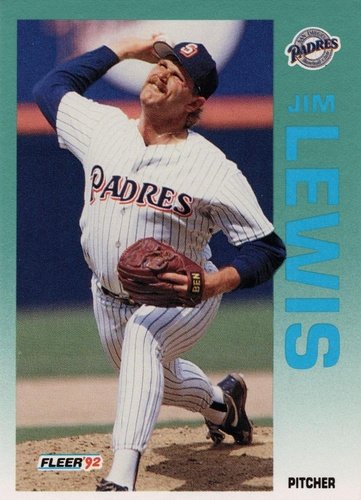 #612 Jim Lewis - San Diego Padres - 1992 Fleer Baseball