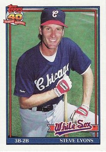 #612 Steve Lyons - Chicago White Sox - 1991 Topps Baseball