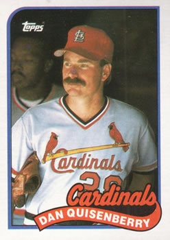 #612 Dan Quisenberry - St. Louis Cardinals - 1989 Topps Baseball