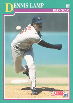 #612 Dennis Lamp - Boston Red Sox - 1991 Score Baseball