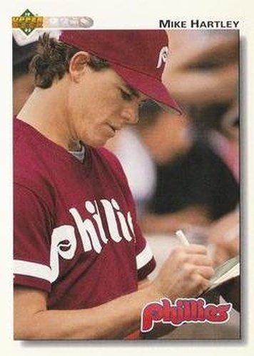 #613 Mike Hartley - Philadelphia Phillies - 1992 Upper Deck Baseball