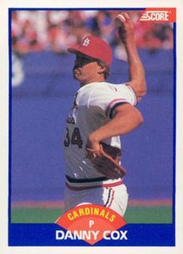 #613 Danny Cox - St. Louis Cardinals - 1989 Score Baseball