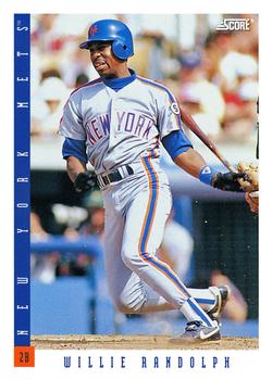 #613 Willie Randolph - New York Mets - 1993 Score Baseball
