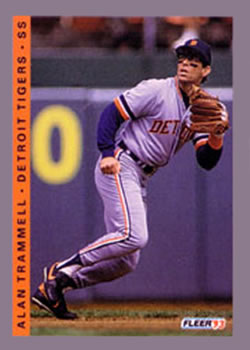 #613 Alan Trammell - Detroit Tigers - 1993 Fleer Baseball