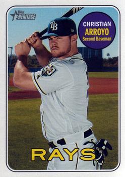 #613 Christian Arroyo - Tampa Bay Rays - 2018 Topps Heritage Baseball