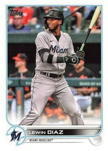 #613 Lewin Diaz - Miami Marlins - 2022 Topps Baseball