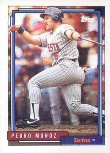 #613 Pedro Munoz - Minnesota Twins - 1992 Topps Baseball