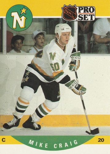 #613 Mike Craig - Minnesota North Stars - 1990-91 Pro Set Hockey